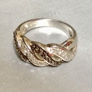 😍Silver Braid Band w/ Diamonds😍 **GORGEOUS**